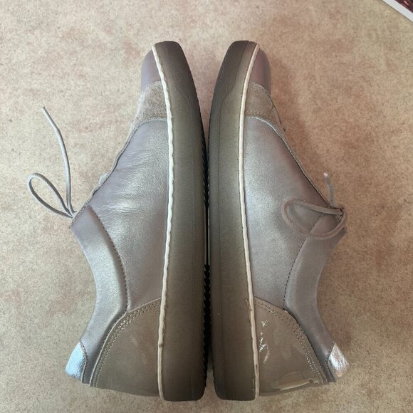 Dorking By Fluchos Karen Silver Metallic Lace Shoes Sneakers - Picture 7 of 13